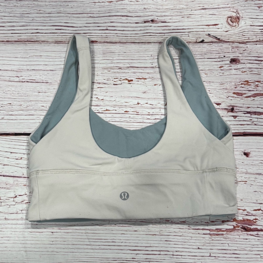Lululemon Align Reversible Bra in Silver Blue / White Opal Sz 4 - Picture 13 of 14